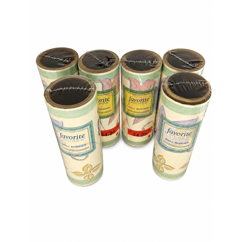 Favorite Things Painted Scroll Wall Border Lot of 6 Rolls #7050467 New Sealed